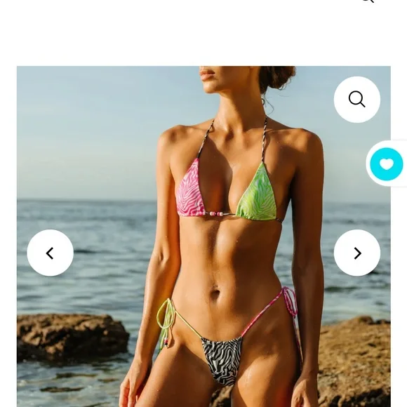 New Andi bagus carousel Multicolor Zebra Print Bikini Set - Picture 1 of 5